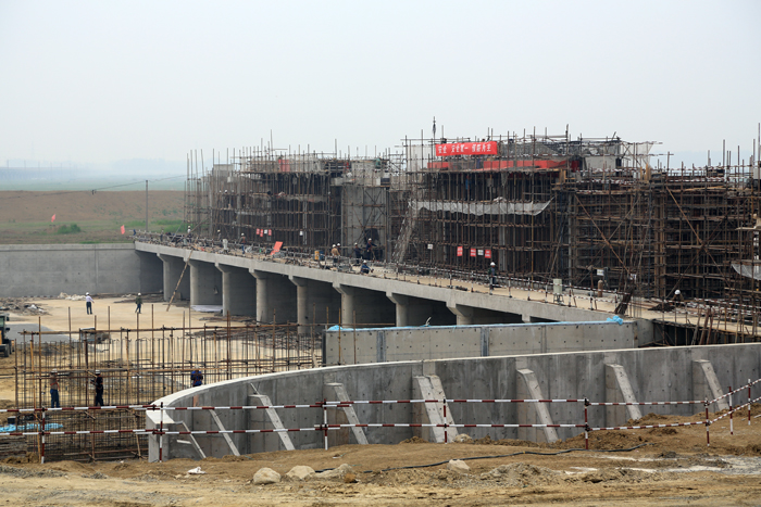 淮河入江水道西偏泓閘工程現場